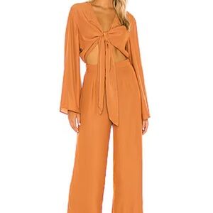 Elegant Orange Women's Jumpsuit